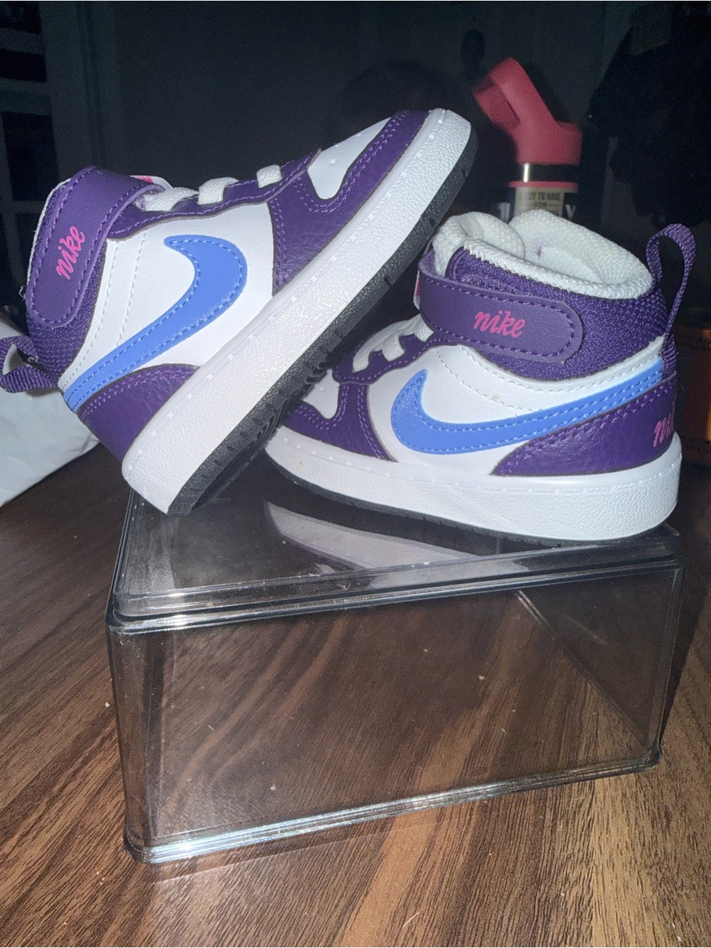 Nike Kids Purple, Blue & White High-Top Sneakers